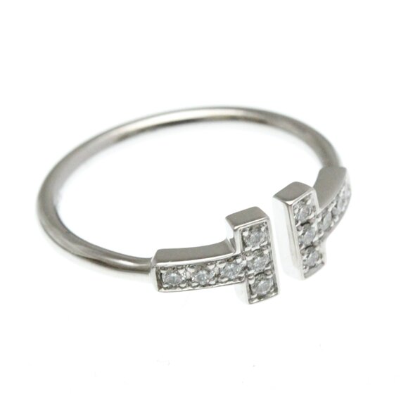 TIFFANY Authentic 18k Silver Diamond Ring - Picture 9 of 9